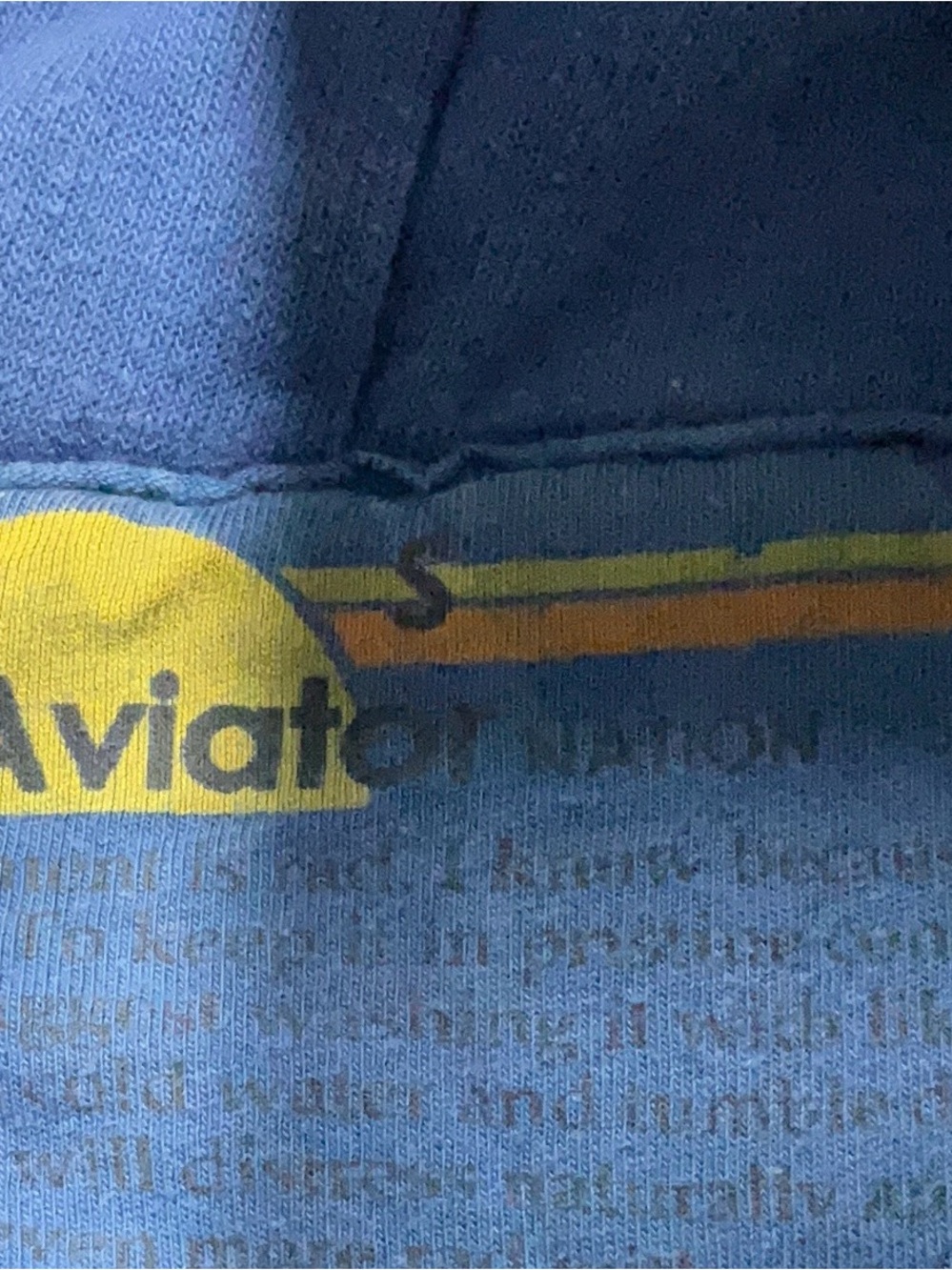 Aviator Nation Royal Blue Hoodie with Yellow Lightning Bolt - Picture 4 of 4